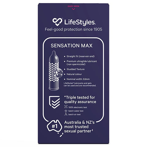 LifeStyles Sensation Max Condoms by Ansell
