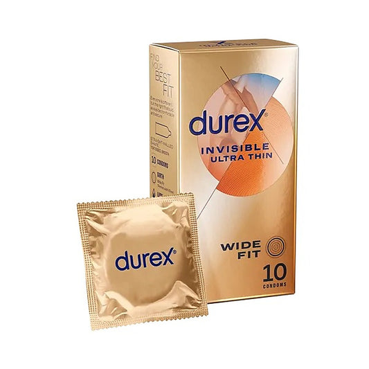 Invisible Wide Fit Condoms 10 Pack by Durex