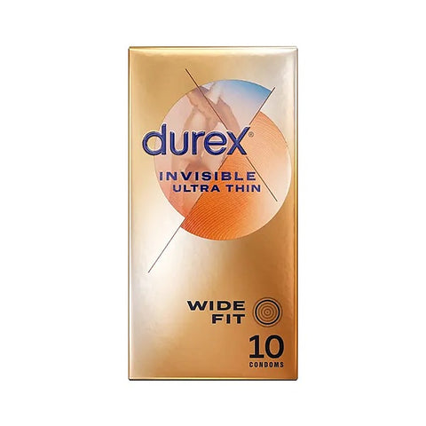 Invisible Wide Fit Condoms 10 Pack by Durex