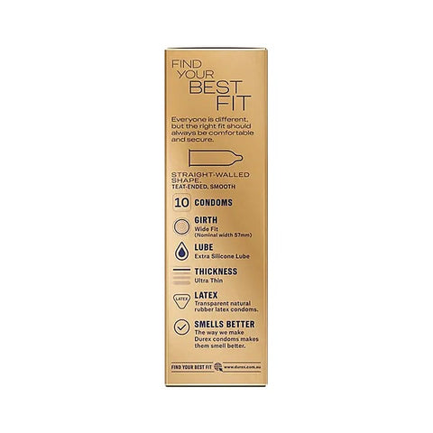 Invisible Wide Fit Condoms 10 Pack by Durex