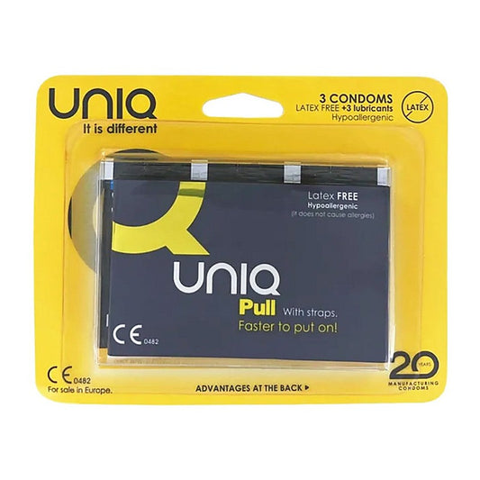 Uniq Pull Non Latex Condoms 3 Pack by Glyde Healthcare