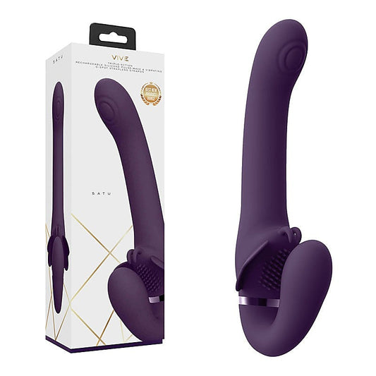 Vive SATU USB Rechargeable Strapless Strap On by Shots Toys