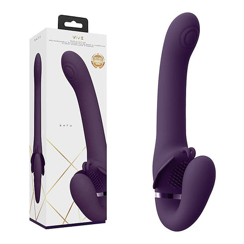 Vive SATU USB Rechargeable Strapless Strap On by Shots Toys