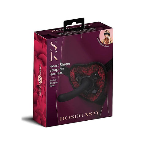 Secret Kisses ROSEGASM Heart Shaped Strap On Harness