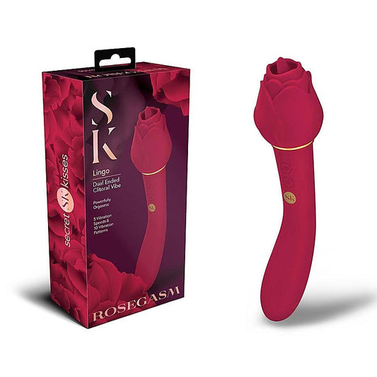 Secret Kisses ROSEGASM LINGO Dual Vibrator by Xgen Products