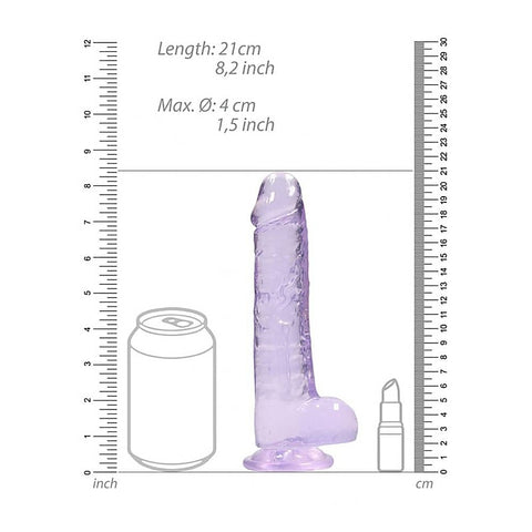 REALROCK 20.3 cm Realistic Dildo With Balls by Shots Toys