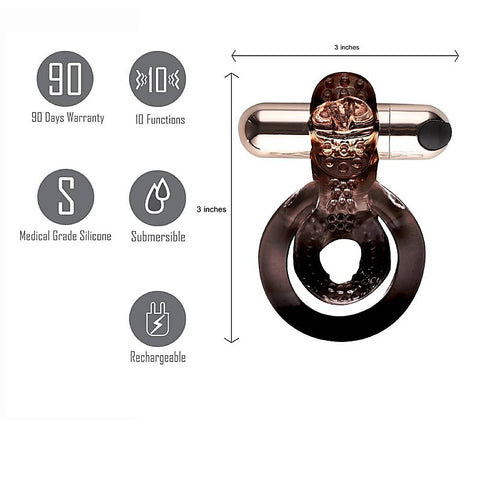 Maia Jayden USB Rechargeable Vibrating Cock & Ball Rings