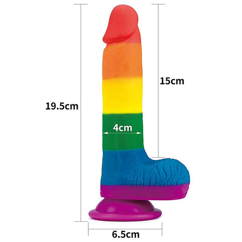Prider 19 cm Realistic Dong Rainbow by Lovetoy