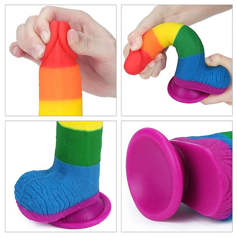 Prider 19 cm Realistic Dong Rainbow by Lovetoy