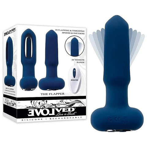 The Flapper Vibrating and Flapping Butt Plug by Evolved