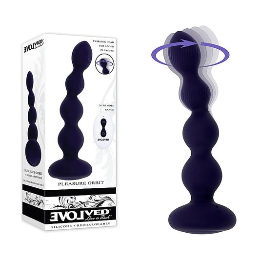 Pleasure Orbit Twirling & Vibrating Anal Beads by Evolved