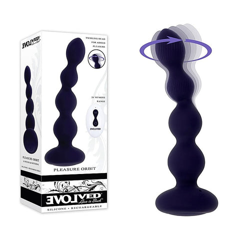 Pleasure Orbit Twirling & Vibrating Anal Beads by Evolved
