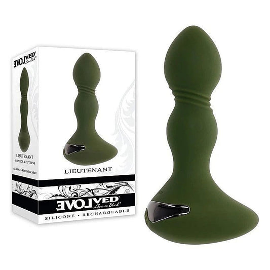 Lieutenant Vibrating Anal Plug Green by Evolved