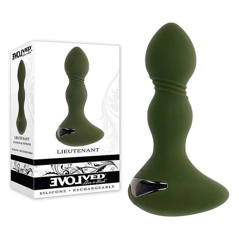 Lieutenant Vibrating Anal Plug Green by Evolved