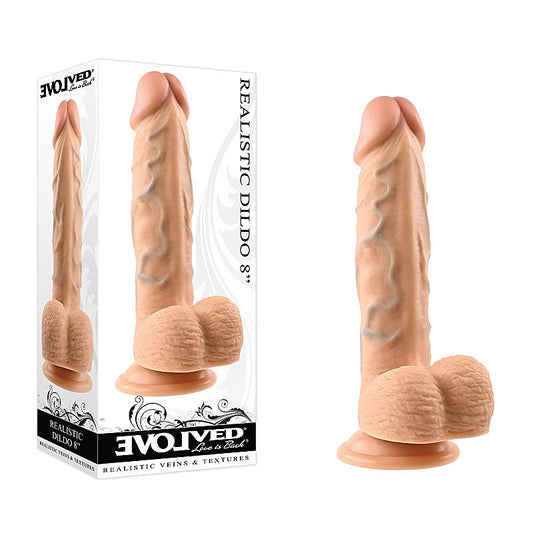 Realistic Dildo With Textured Balls by Evolved
