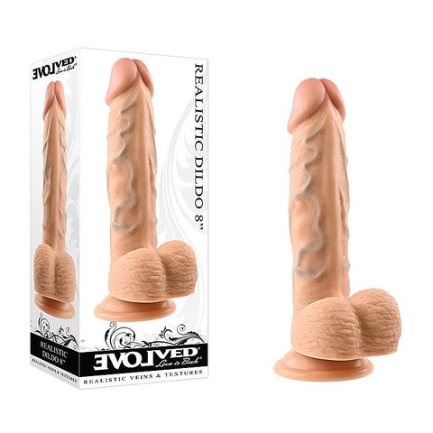 Realistic Dildo With Textured Balls by Evolved