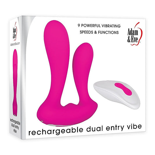 Rechargeable Dual Entry Remote Controlled Vibrator