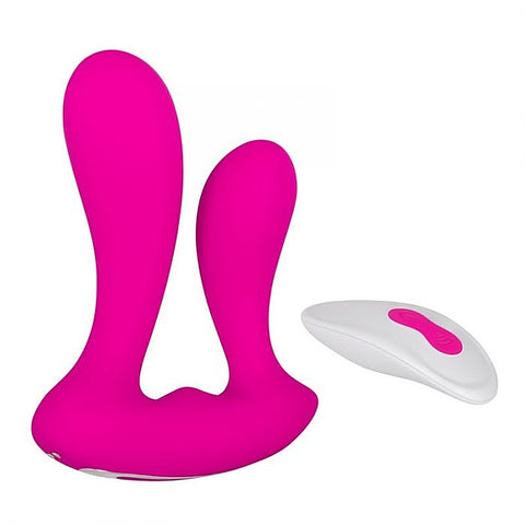 Rechargeable Dual Entry Remote Controlled Vibrator