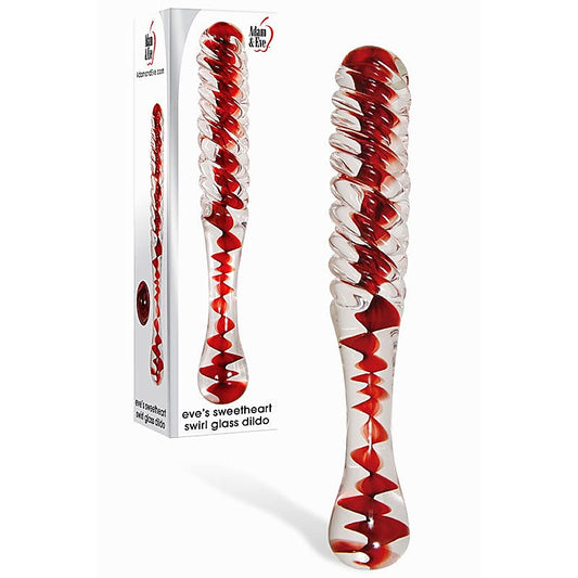 Sweetheart Swirl Glass Dildo by Adam & Eve Sextoys