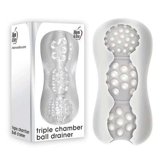 Triple Chamber Ball Drainer Male Masturbator by Adam & Eve
