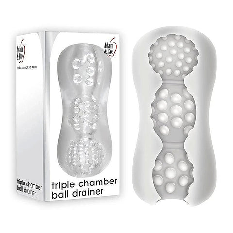 Triple Chamber Ball Drainer Male Masturbator by Adam & Eve