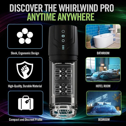 Whirlwind Pro Rotating & Sucking Auto Mens Stroker