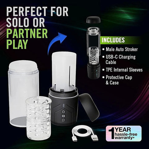 Whirlwind Pro Rotating & Sucking Auto Mens Stroker