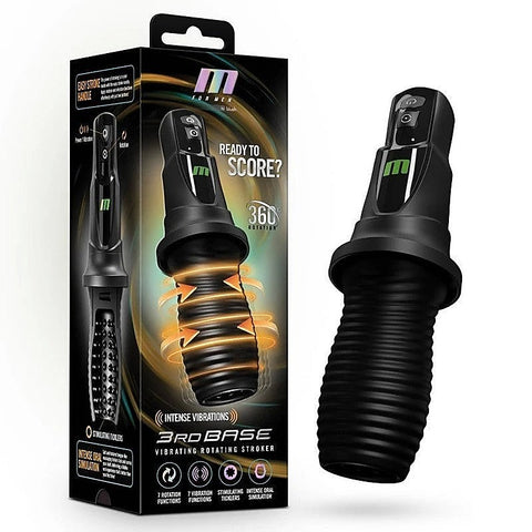 M For Men 3rd Base Vibrating & Rotating Auto Stroker