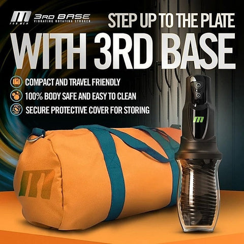 M For Men 3rd Base Vibrating & Rotating Auto Stroker