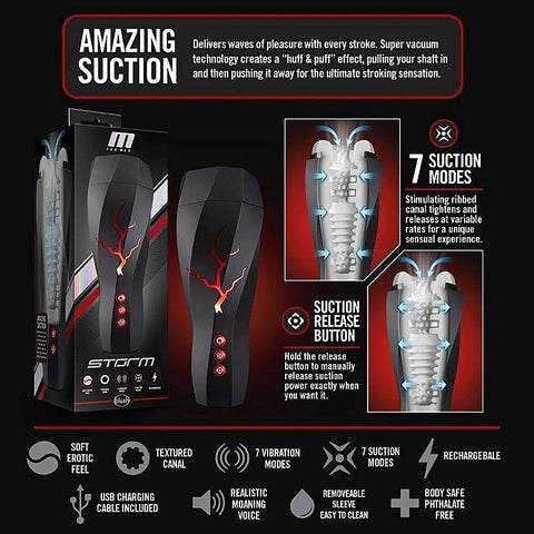 M For Men Storm Milking & Vibrating Auto Stroker