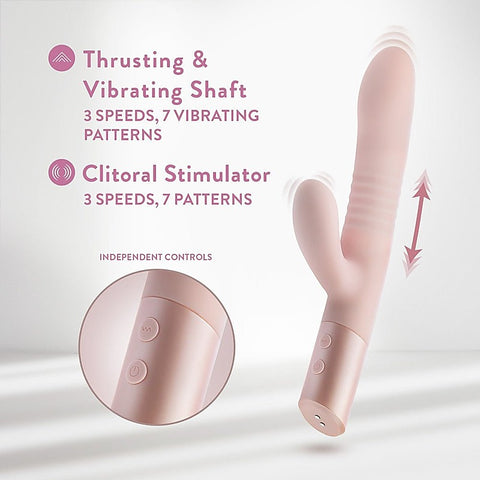 Fraya USB Rechargeable Thrusting Rabbit by Blush Novelties
