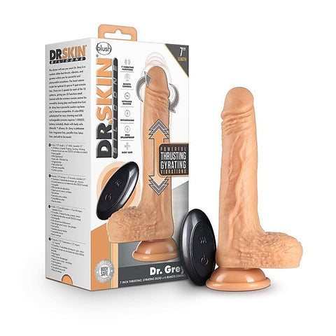 Dr Skin Silicone Dr. Grey Rechargeable Thrusting Dong