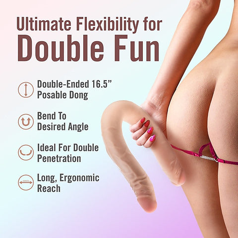 Dr Skin Plus Posable Double Dong by Blush Novelties