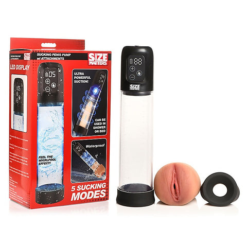 Size Matters Sucking and Rechargeable Mens Penis Pump