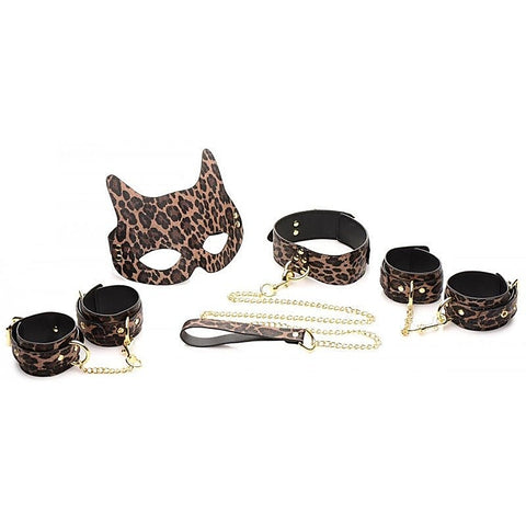 Master Series Wild Sex Leopard 7 Piece Bondage Set