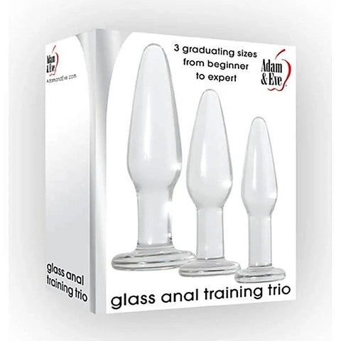 Glass Anal Training Trio Butt Plugs Set by Adam & Eve