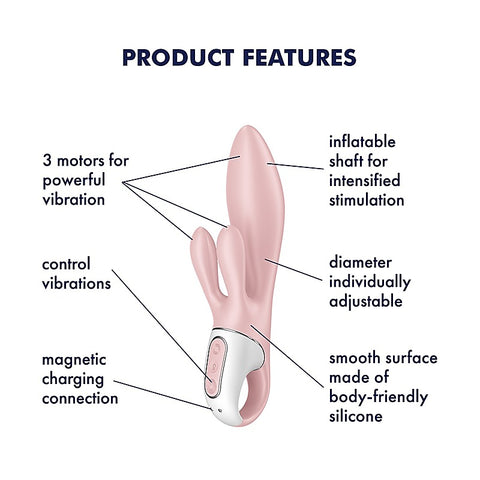 Air Pump Bunny 3 Inflatable Rabbit Vibrator by Satisfyer