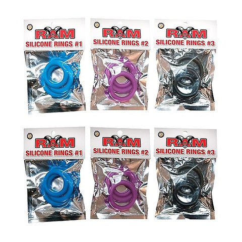 RAM 24 Silicone Cock Rings Pop Box by Nasstoys