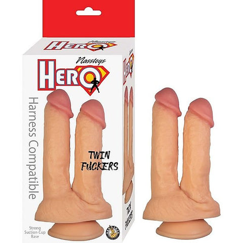 HERO Twin Fuckers Double Pleasure Dildo by Nasstoys