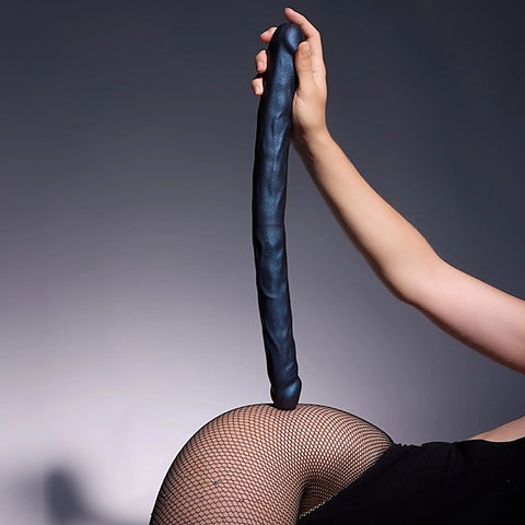 Realistic Double Dong Snaky Metallic by Strap-On-Me