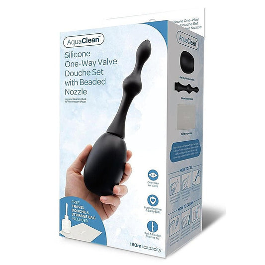 AquaClean Silicone 1 Way Valve Douche Set by Xgen Products