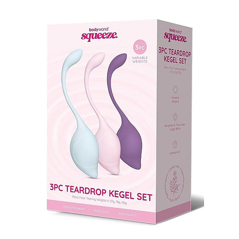 Bodywand Squeeze 3 Piece Teardrop Weighted Kegel Exerciser