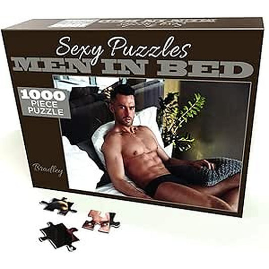Sexy Jigsaw Puzzle Men In Bed Bradley by Little Genie