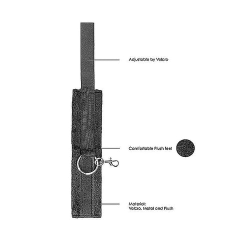 OUCH Black and White Velcro Hogtie by Shots Toys