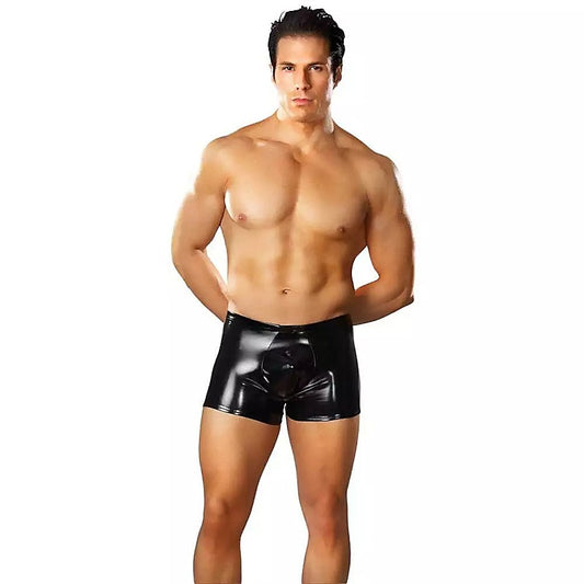 Male Power Faux Leather Pouch Short by Magic Silk