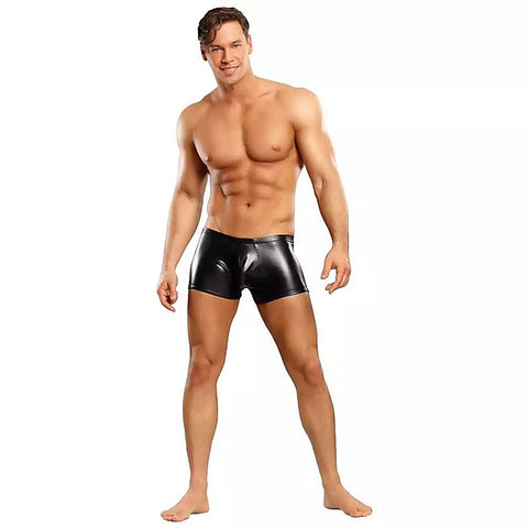 Male Power Faux Leather Pouch Short by Magic Silk