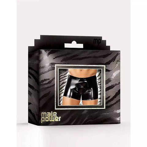 Male Power Faux Leather Pouch Short by Magic Silk
