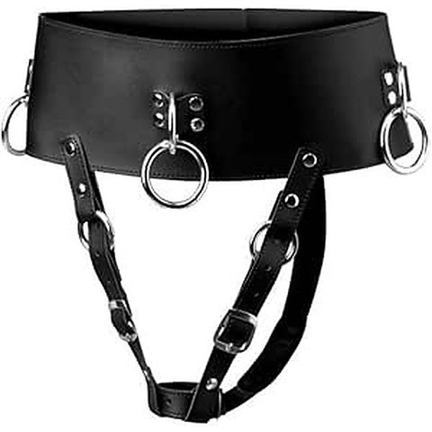 Strict Forced Orgasm Wand Holder Bondage Belt by XR Brands
