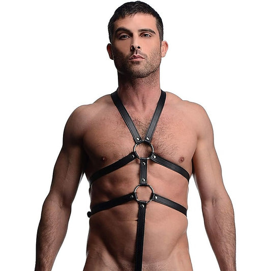 Strict Male Full Body Bondage Play Harness by XR Brands