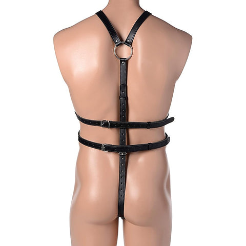 Strict Male Full Body Bondage Play Harness by XR Brands